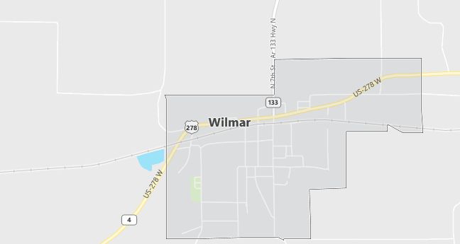 Map of Wilmar, AR