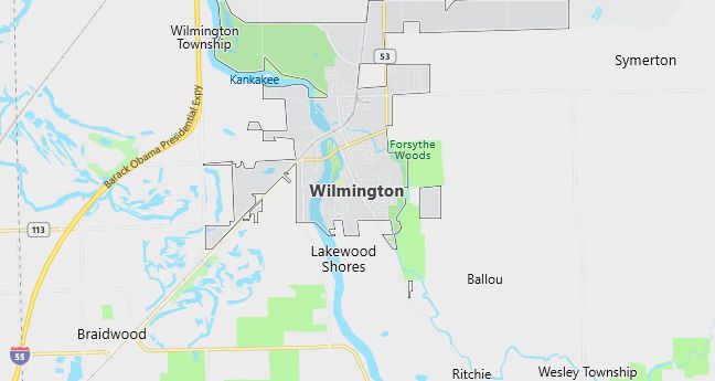 Map of Wilmington, IL