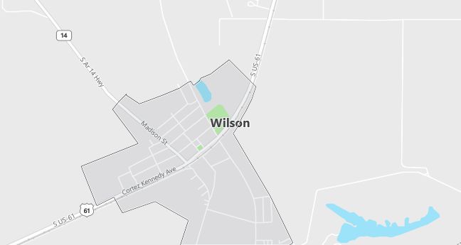 Map of Wilson, AR