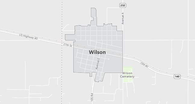 Map of Wilson, KS