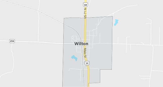 Map of Wilton, AR