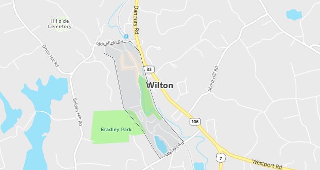 Map of Wilton, CT