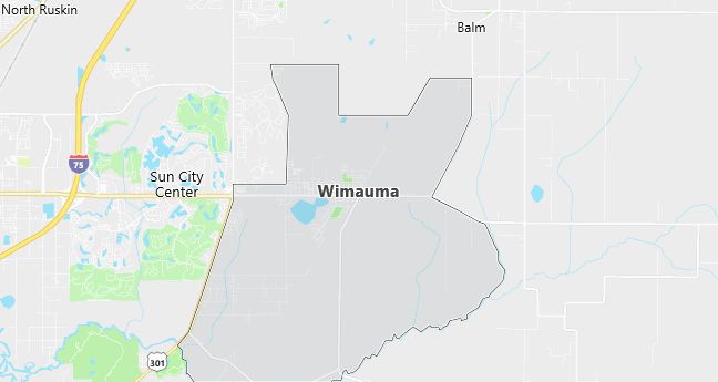 Map of Wimauma, FL