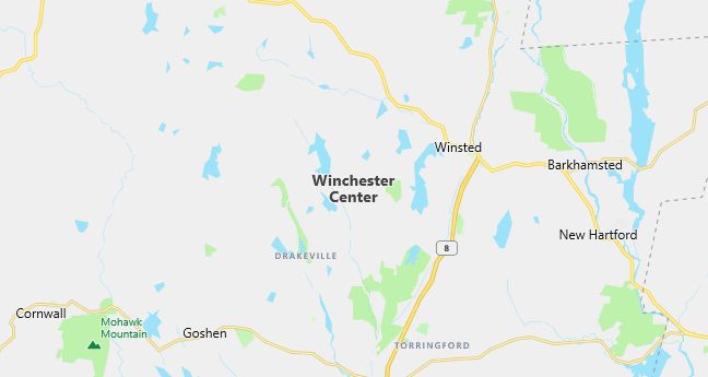 Map of Winchester Center, CT