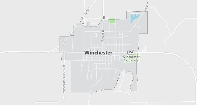 Map of Winchester, IL