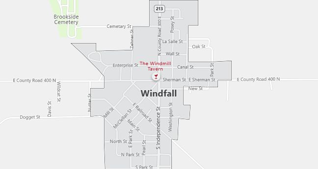 Map of Windfall, IN