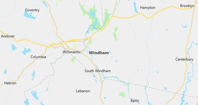 Map of Windham, CT