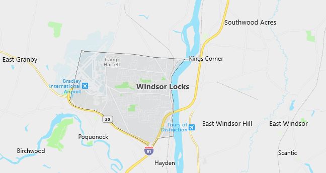 Map of Windsor Locks, CT