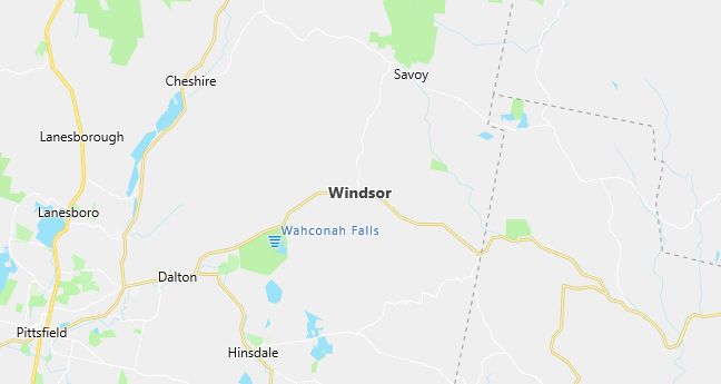 Map of Windsor, MA