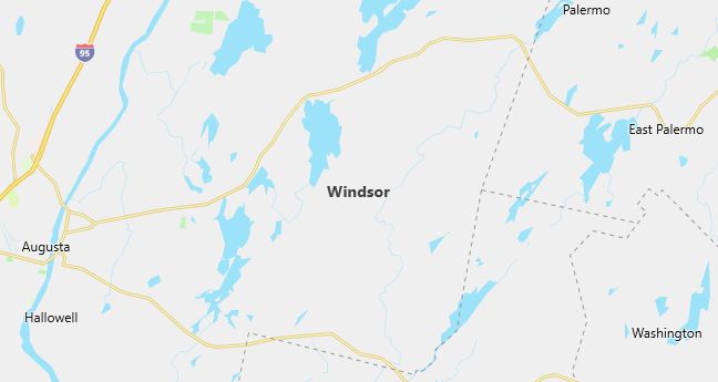 Map of Windsor, ME