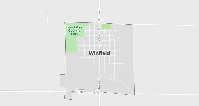 Map of Winfield, IA