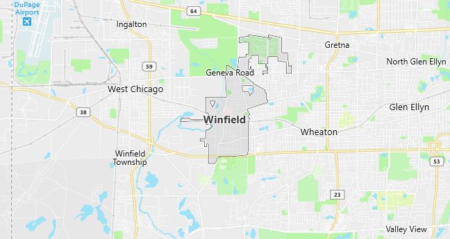 Map of Winfield, IL