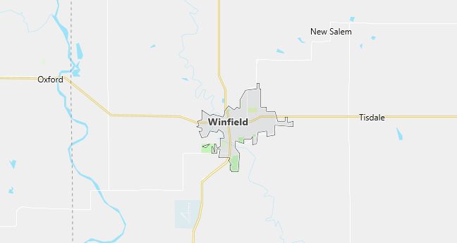 Map of Winfield, KS