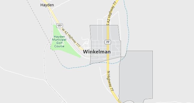 Map of Winkelman, AZ