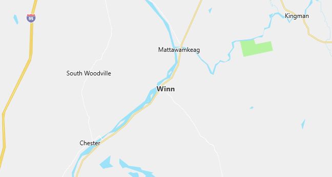 Map of Winn, ME