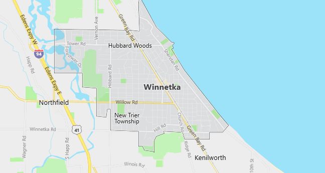 Map of Winnetka, IL