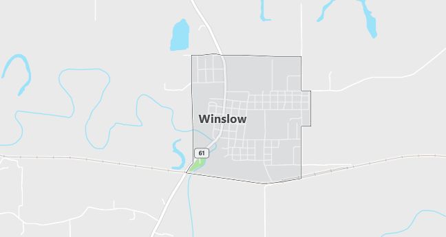 Map of Winslow, IN