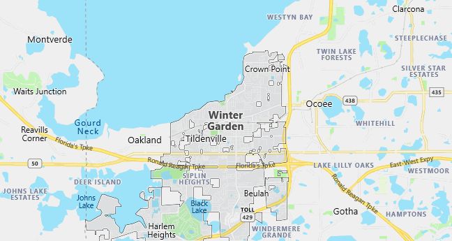 Map of Winter Garden, FL