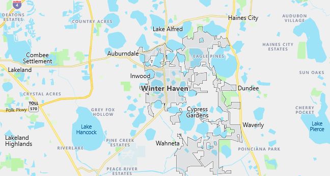 Map of Winter Haven, FL