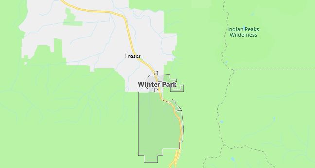 Map of Winter Park, CO