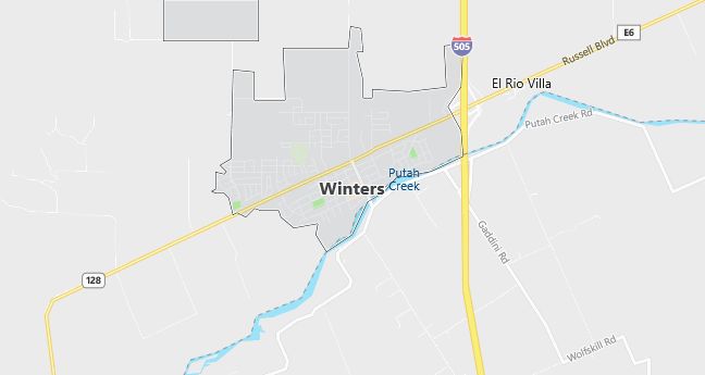 Map of Winters, CA