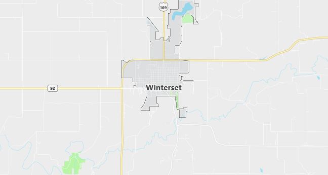 Map of Winterset, IA