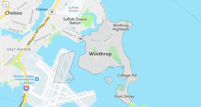 Map of Winthrop, MA