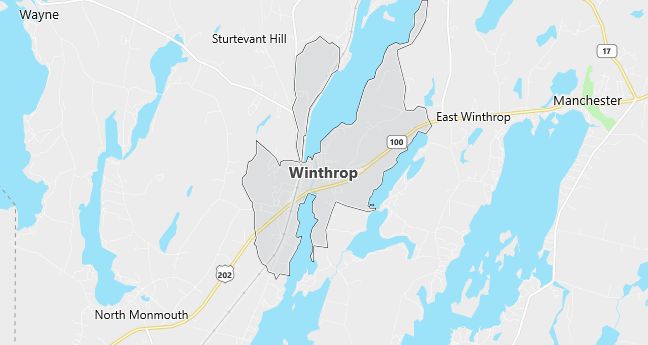 Map of Winthrop, ME