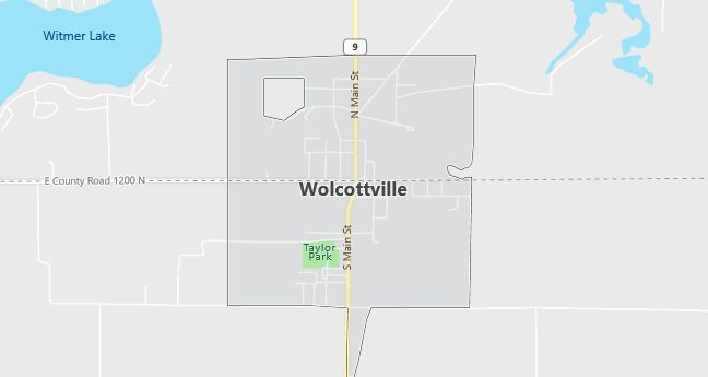 Map of Wolcottville, IN