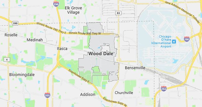 Map of Wood Dale, IL