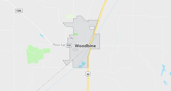 Map of Woodbine, IA