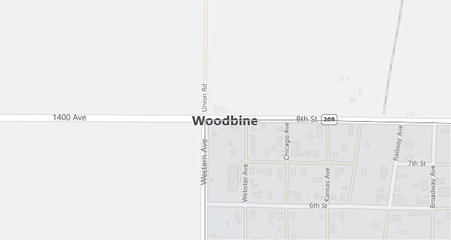 Map of Woodbine, KS