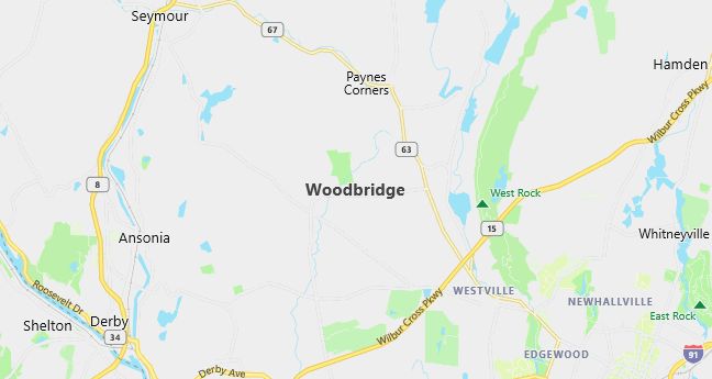 Map of Woodbridge, CT