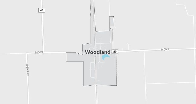 Map of Woodland, IL