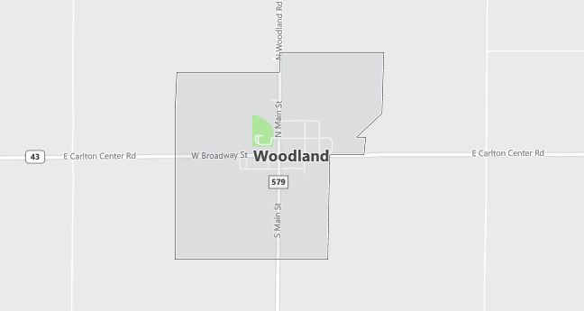 Map of Woodland, MI