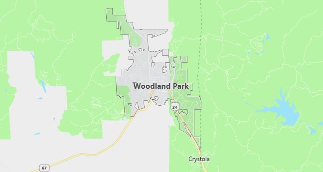 Map of Woodland Park, C