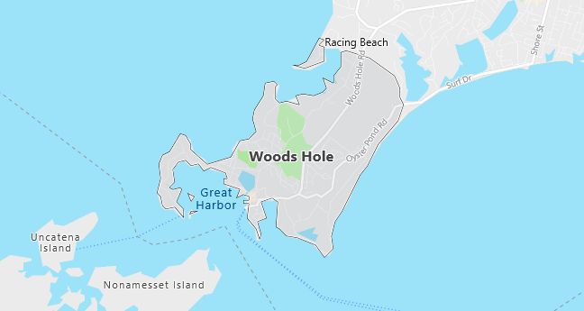 Map of Woods Hole, MA