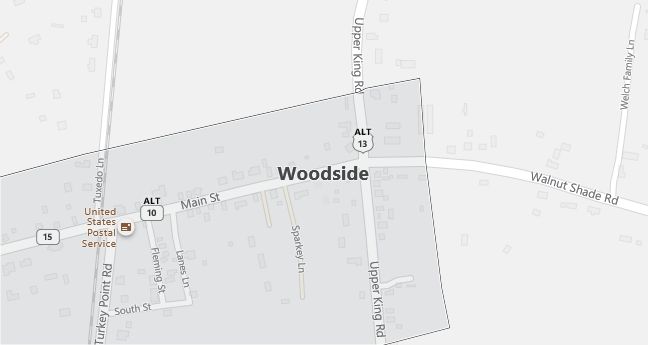 Map of Woodside, DE