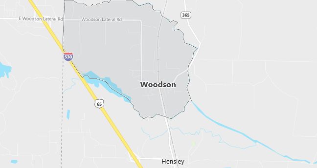 Map of Woodson, AR