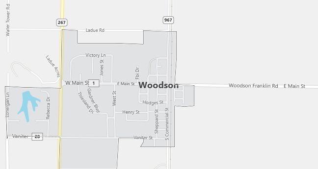 Map of Woodson, IL