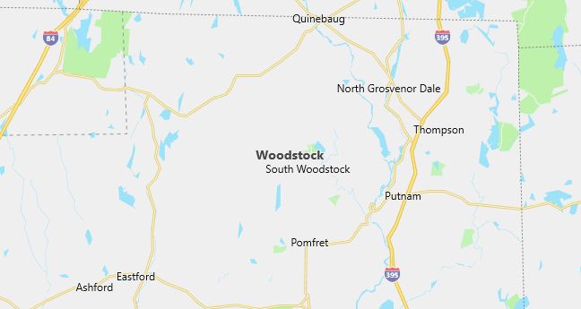 Map of Woodstock, CT