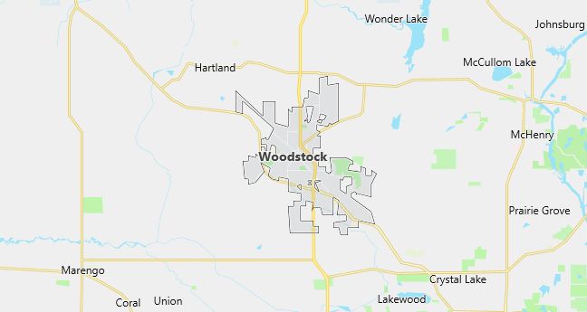 Map of Woodstock, IL