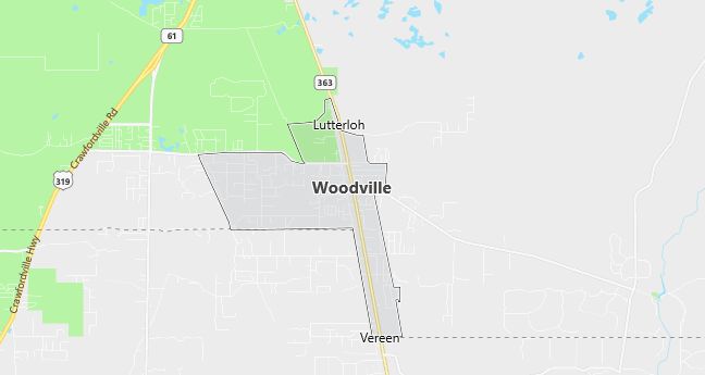 Map of Woodville, FL