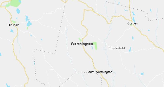 Map of Worthington, MA