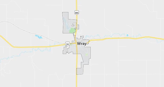 Map of Wray, CO