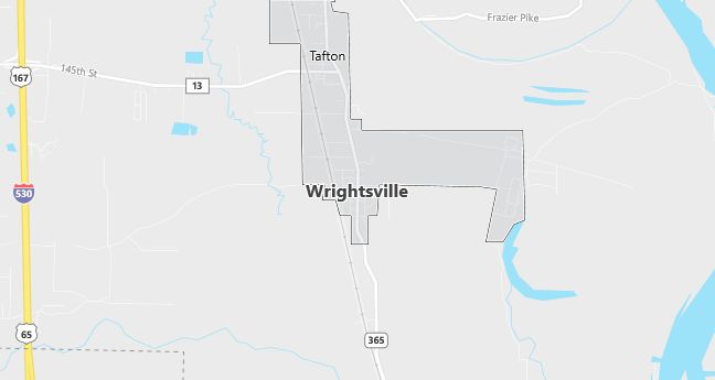 Map of Wrightsville, AR