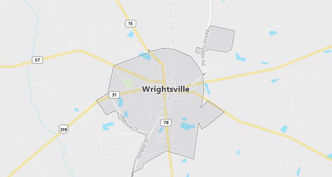 Map of Wrightsville, GA