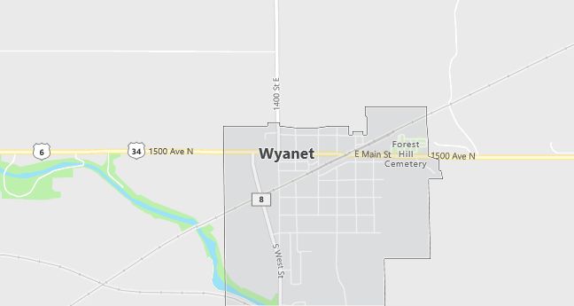 Map of Wyanet, IL