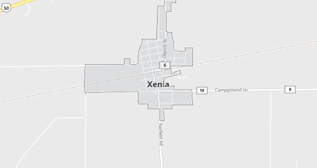 Map of Xenia, IL