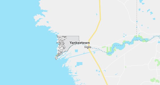 Map of Yankeetown, FL